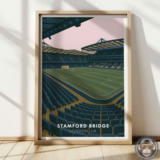 Stamford Bridge Chelsea Stadium Poster – London Football Wall Art Print Home Decor