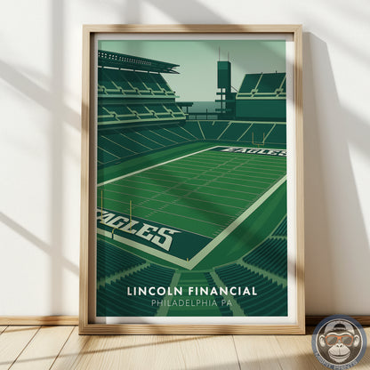 Lincoln Financial Field Poster | Philadelphia Football Stadium Print