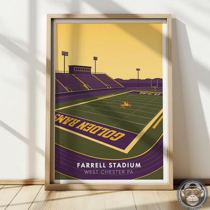 Minimalist Farrell Stadium Poster – West Chester PA