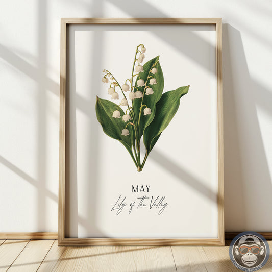 May Birth Flower Art Print – Lily of the Valley