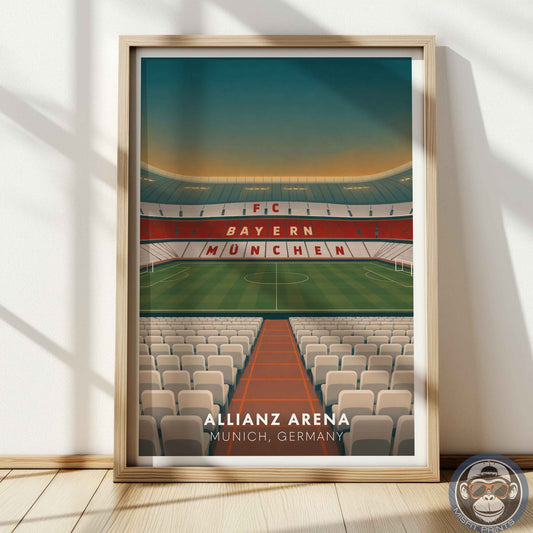 Allianz Arena Poster – Munich Football Stadium Wall Art