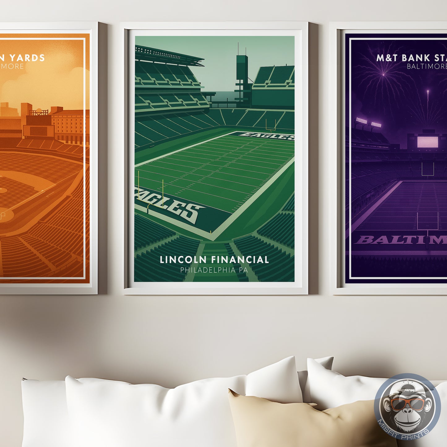 Lincoln Financial Field Poster | Philadelphia Football Stadium Print