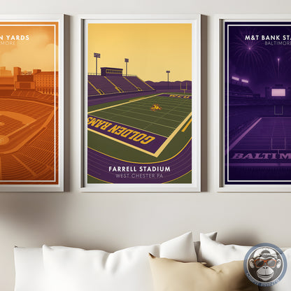 Minimalist Farrell Stadium Poster – West Chester PA