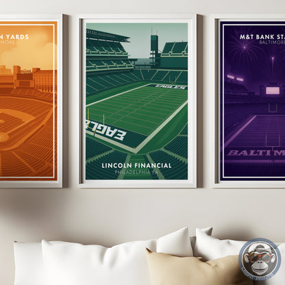 Lincoln Financial Field Poster | Philadelphia Football Stadium Print