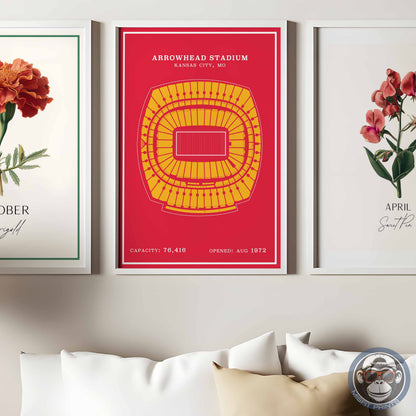 Arrowhead Stadium Poster | Red Modern