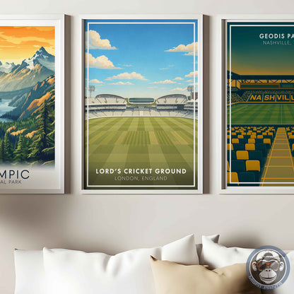 Lord’s Cricket Ground Poster – London Stadium Wall Art Print for Home or Office Decor