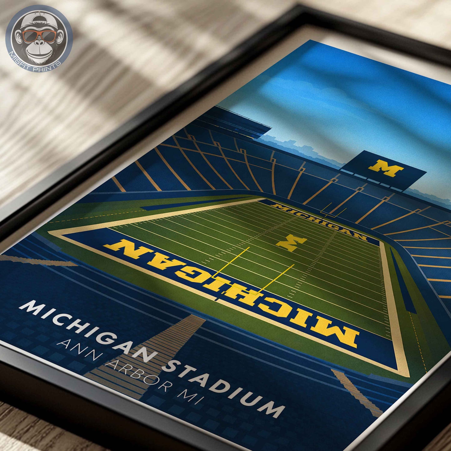 Michigan Stadium Poster – Ann Arbor Football Wall Art