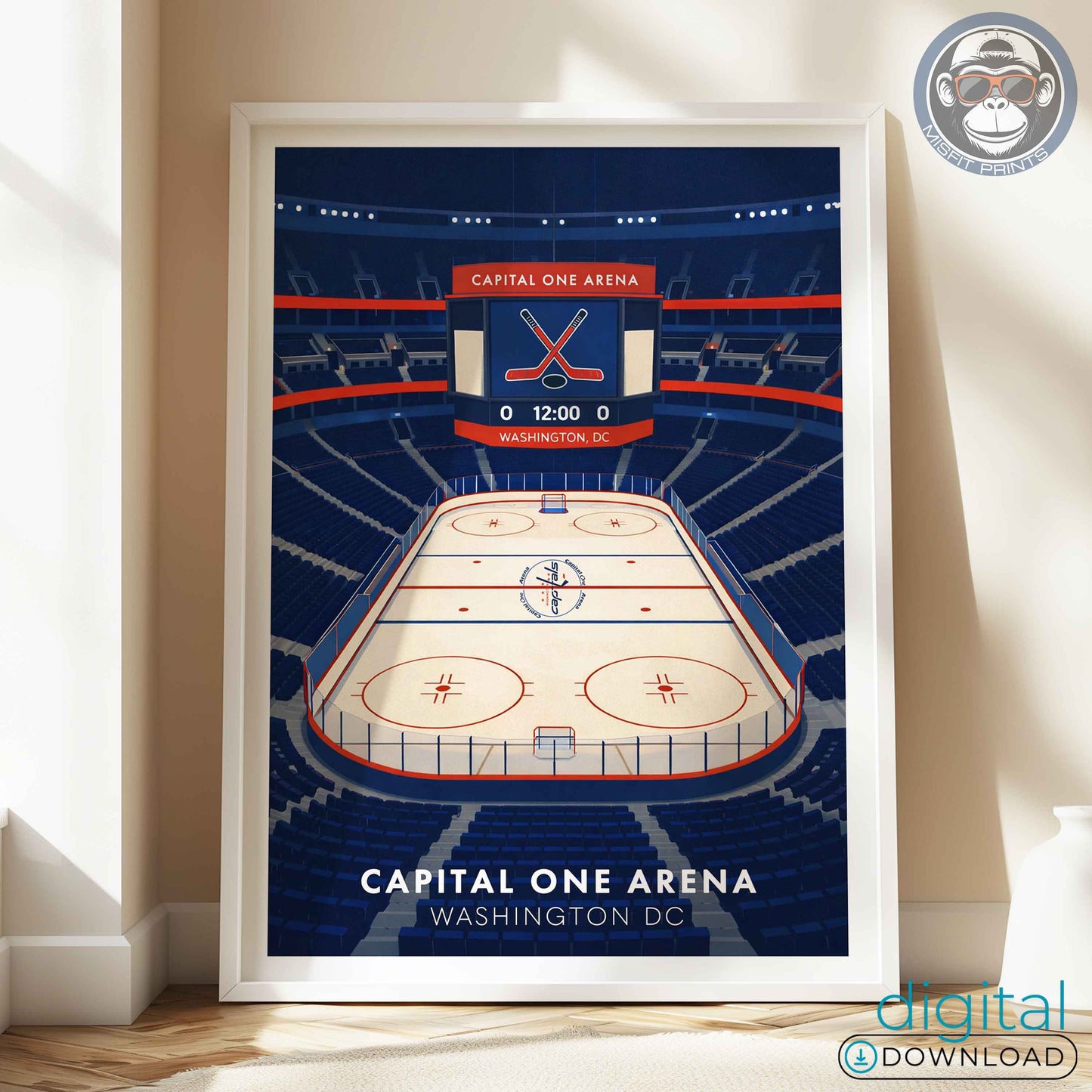Capital One Arena Poster – Washington DC Hockey Wall Art