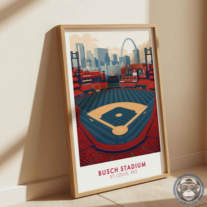 Busch Stadium Poster Wall Art – St. Louis Baseball Stadium Print & Vintage Ballpark Decor