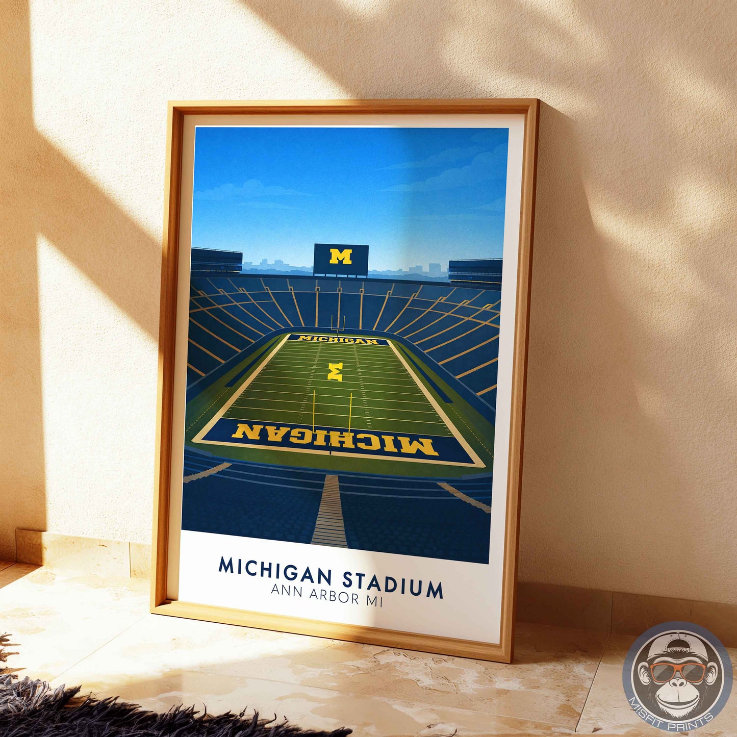 Michigan Stadium Poster – Ann Arbor Football Wall Art