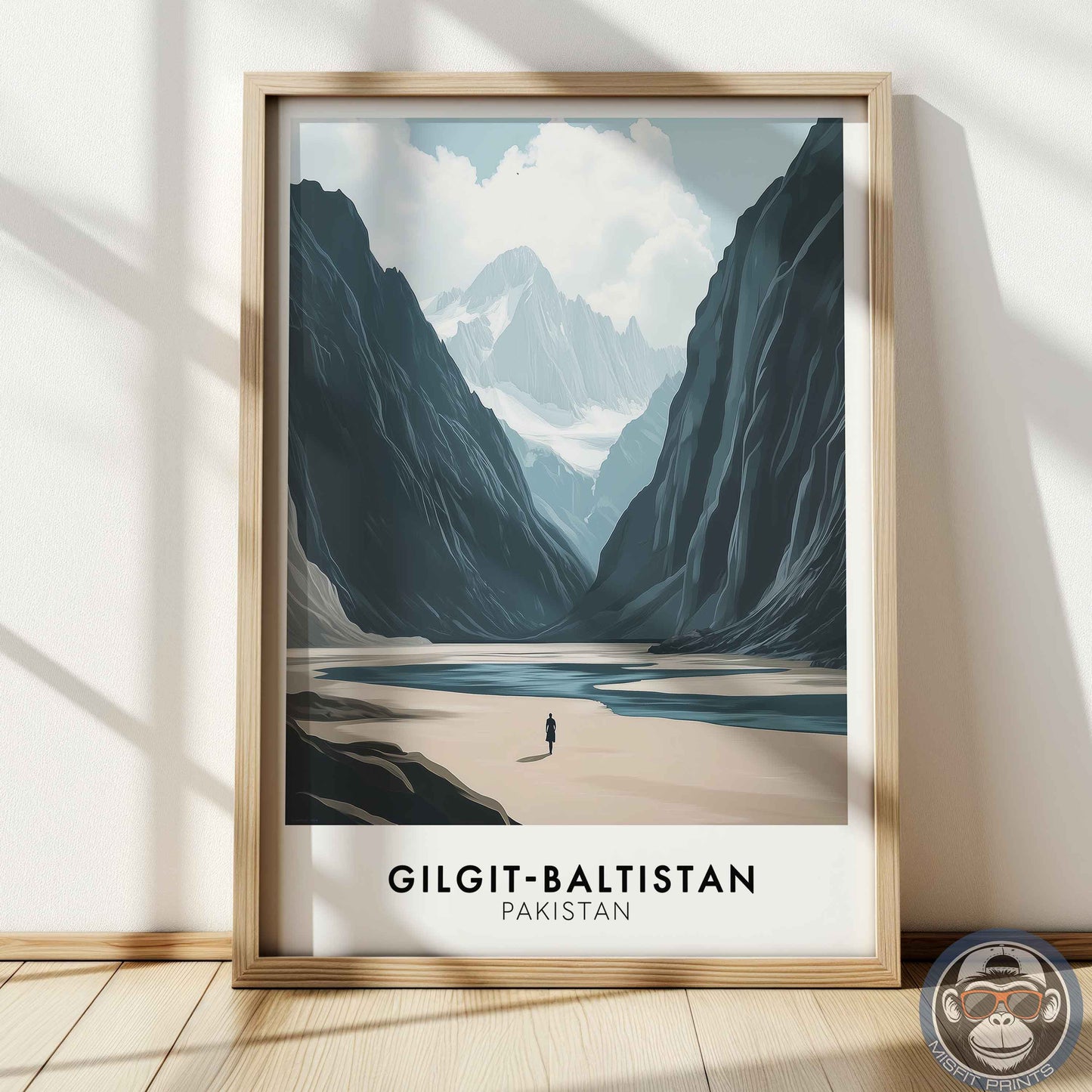 Gilgit-Baltistan Poster – Pakistan Mountain Wall Art, Scenic Valley Travel Print