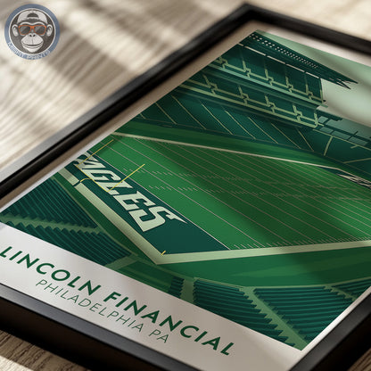 Lincoln Financial Field Poster | Philadelphia Football Stadium Print