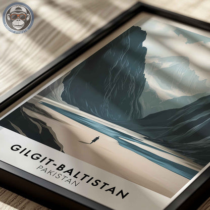 Gilgit-Baltistan Poster – Pakistan Mountain Wall Art, Scenic Valley Travel Print