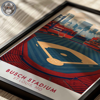 Busch Stadium Poster Wall Art – St. Louis Baseball Stadium Print & Vintage Ballpark Decor