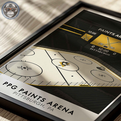 PPG Paints Arena Poster – Minimalist Pittsburgh Hockey Stadium Wall Art Print