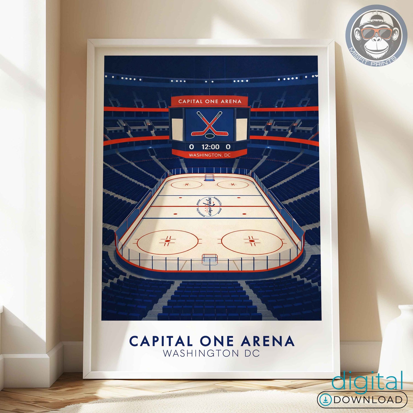 Capital One Arena Poster – Washington DC Hockey Wall Art
