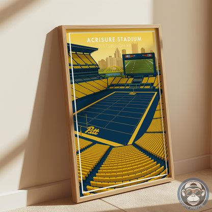 Acrisure Stadium Poster | University of Pittsburgh Football Art Print