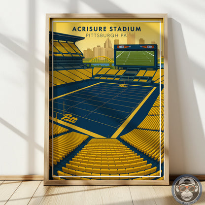 Acrisure Stadium Poster | University of Pittsburgh Football Art Print