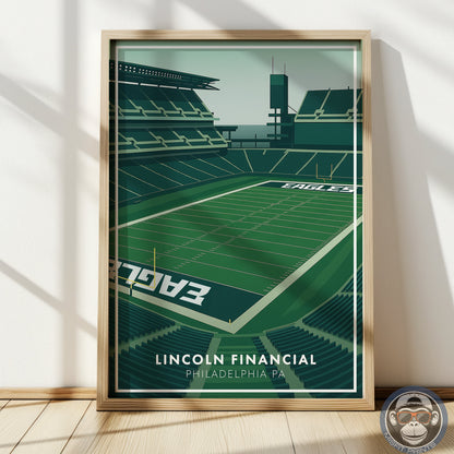 Lincoln Financial Field Poster | Philadelphia Football Stadium Print