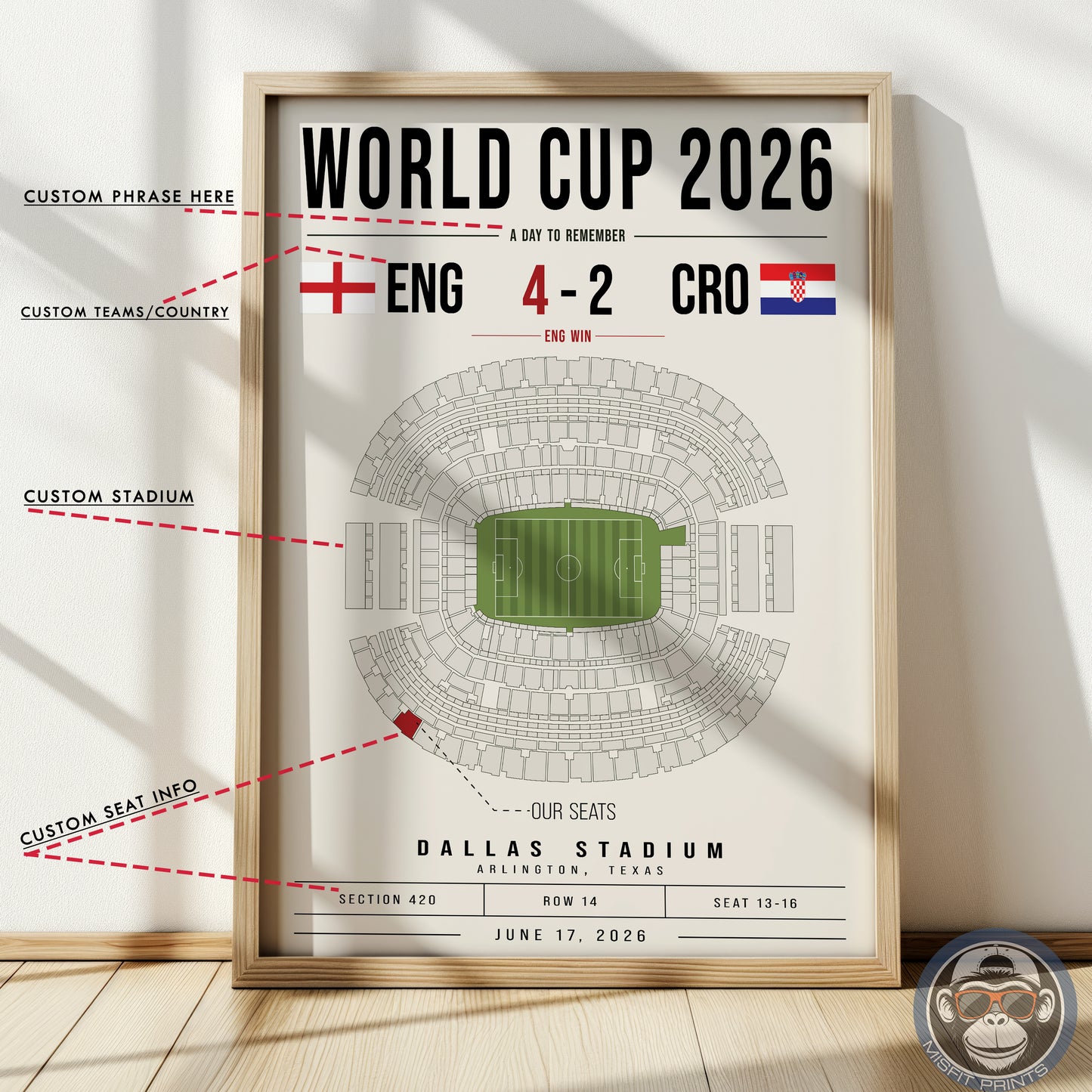 Custom World Cup Soccer Poster