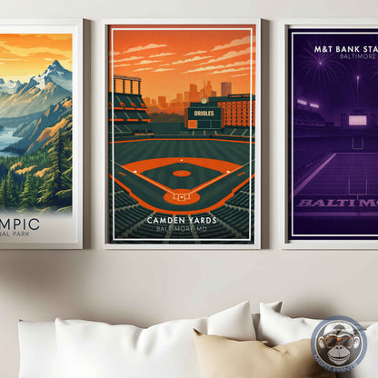 Camden Yards Stadium Poster – Baltimore Baseball Wall Art Print for Home, Office or Game Room