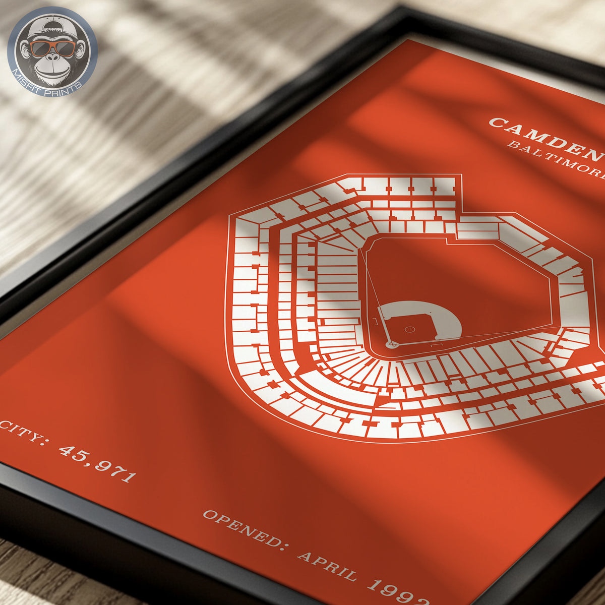 Camden Yards Stadium | Border Print