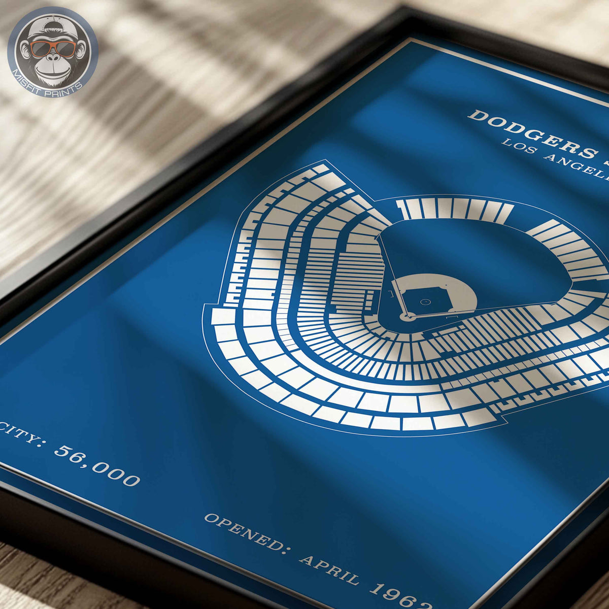 Dodgers Stadium | Modern Border Print