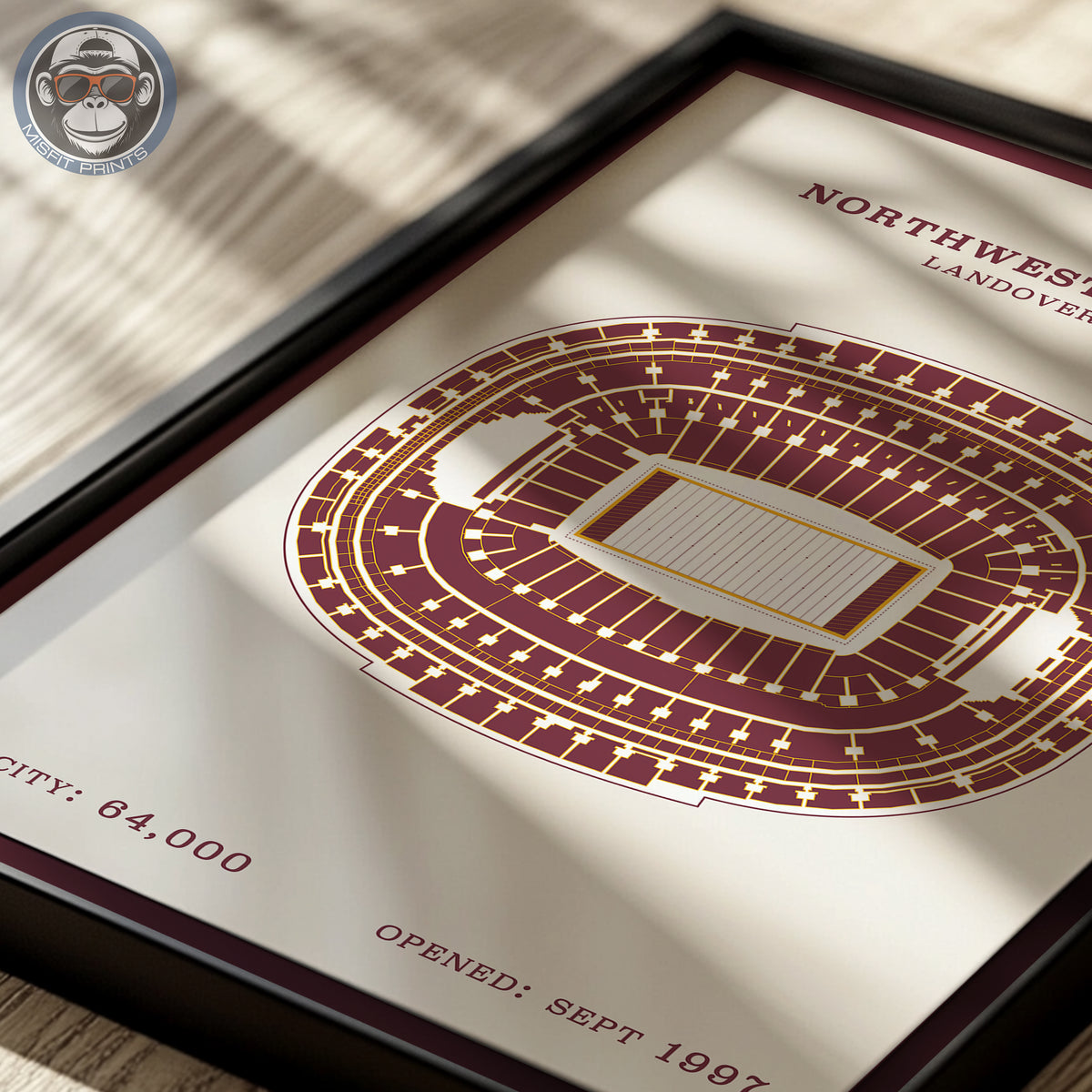 Northwest Stadium - Border Print