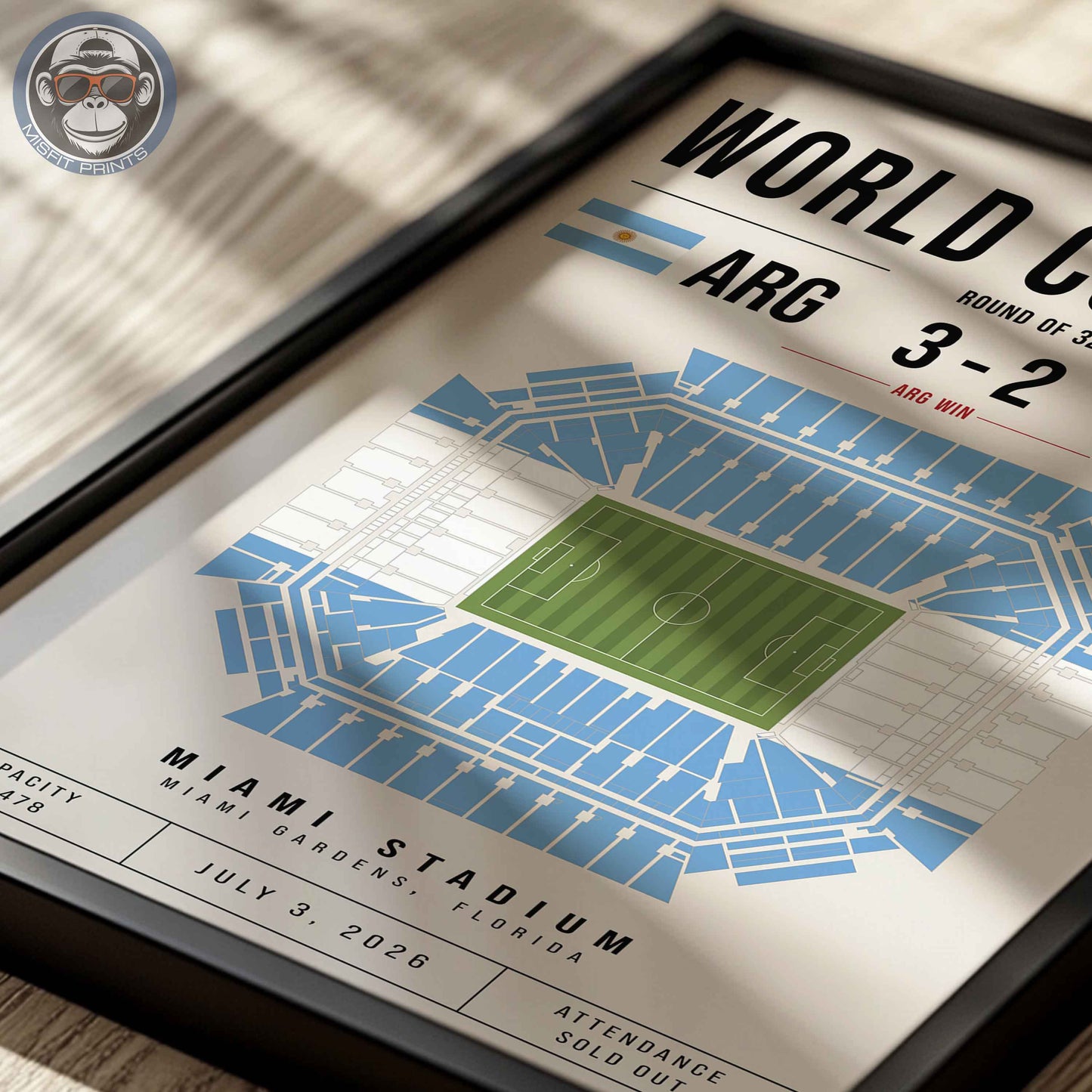 Argentina vs. Cape Verde World Cup Match Poster