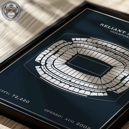 Reliant Stadium - Modern Border Print
