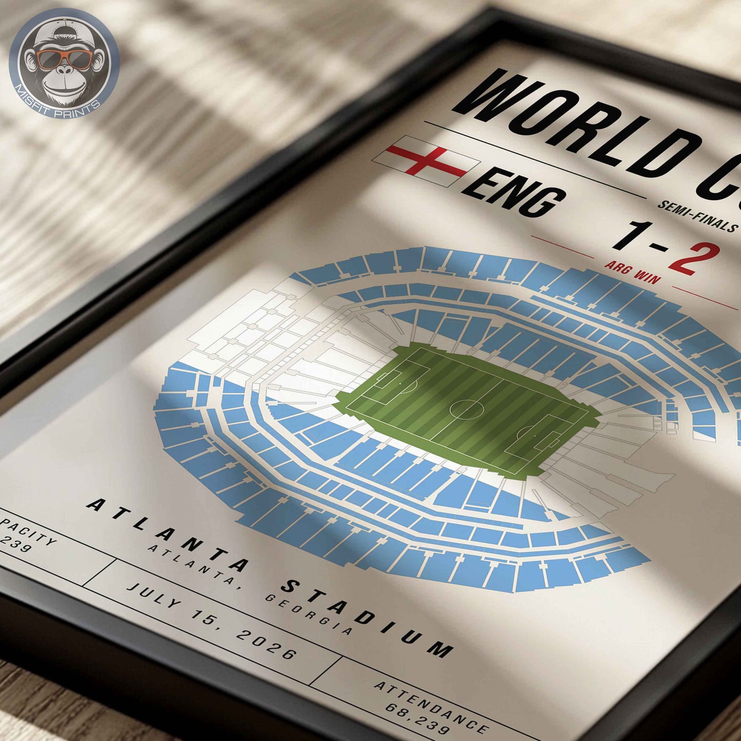 Argentina vs. England World Cup Match Poster