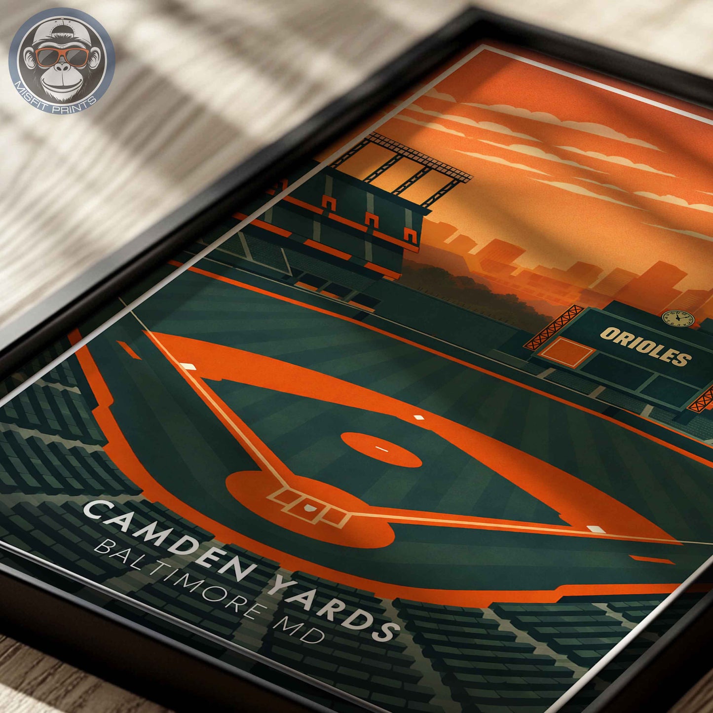 Camden Yards Stadium Poster – Baltimore Baseball Wall Art Print for Home, Office or Game Room
