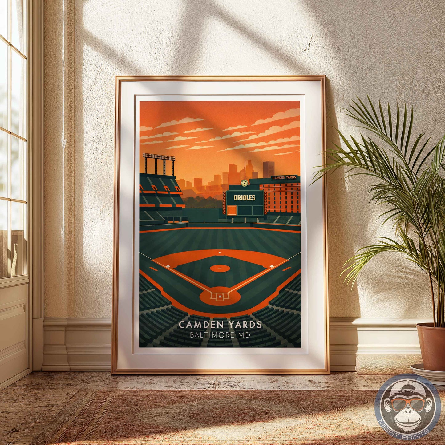 Camden Yards Stadium Poster – Baltimore Baseball Wall Art Print for Home, Office or Game Room