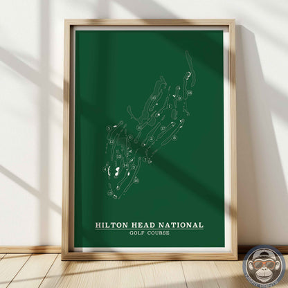 Hilton Head National Golf Course Map Poster – South Carolina Minimalist Wall Art Print