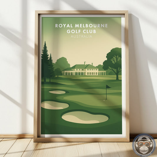 Royal Melbourne Golf Club Poster – Australia Golf Course Wall Art