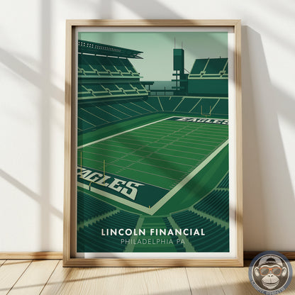 Lincoln Financial Field Poster | Philadelphia Football Stadium Print