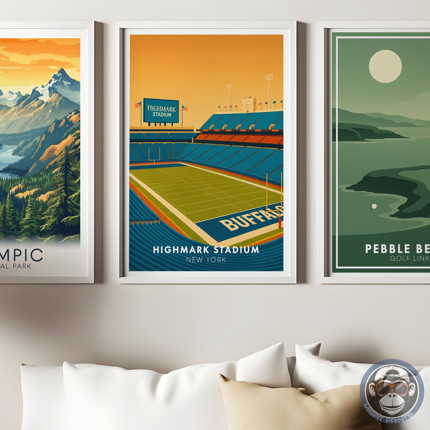Highmark Stadium Poster – New York Football Wall Art Print | Minimalist Stadium Illustration