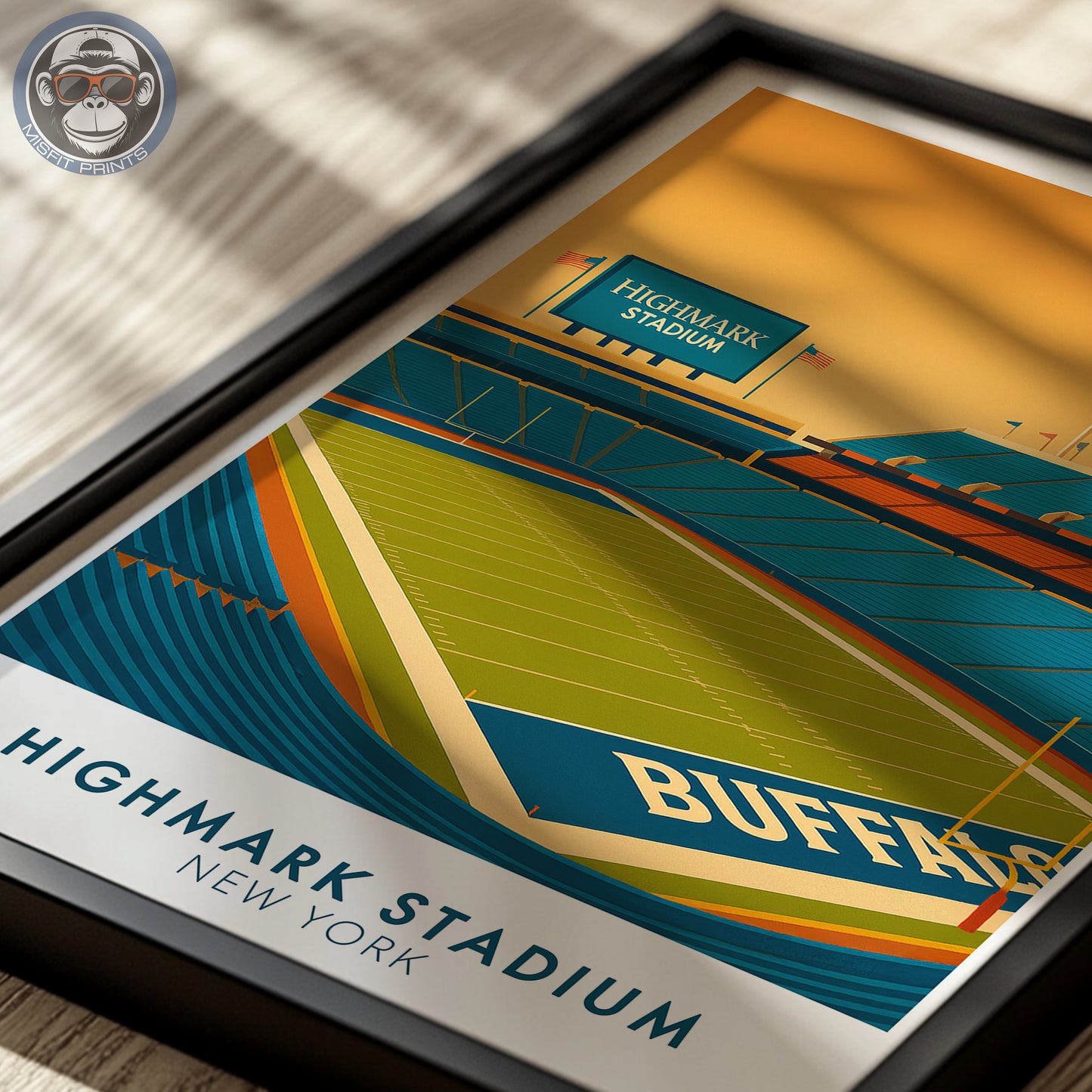 Highmark Stadium Poster – New York Football Wall Art Print | Minimalist Stadium Illustration