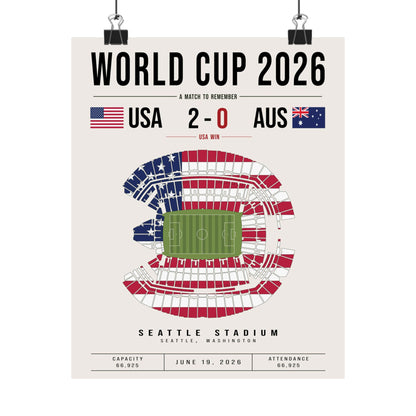 USA vs. Australia World Cup Match Poster