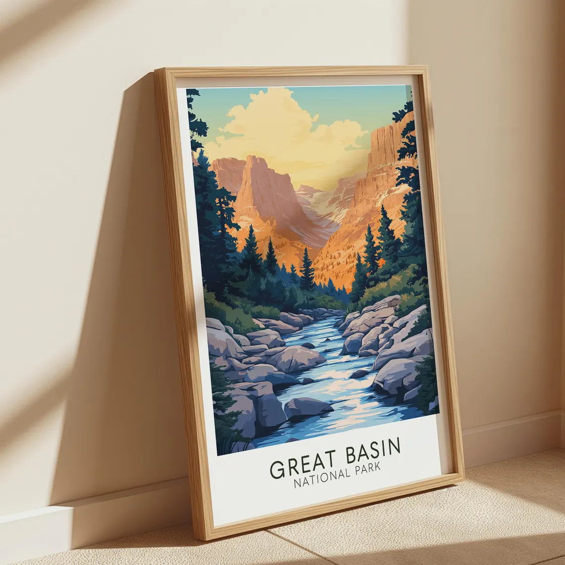 Great Basin National Park Poster – Retro Nevada Travel Print