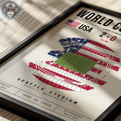USA vs. Australia World Cup Match Poster