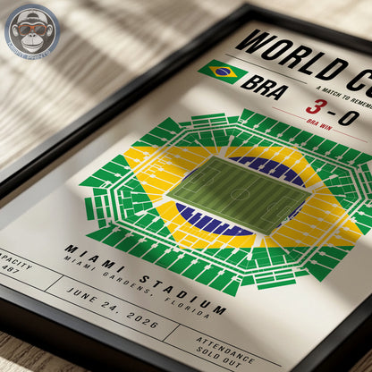 Brazil vs. Scotland World Cup Match Poster