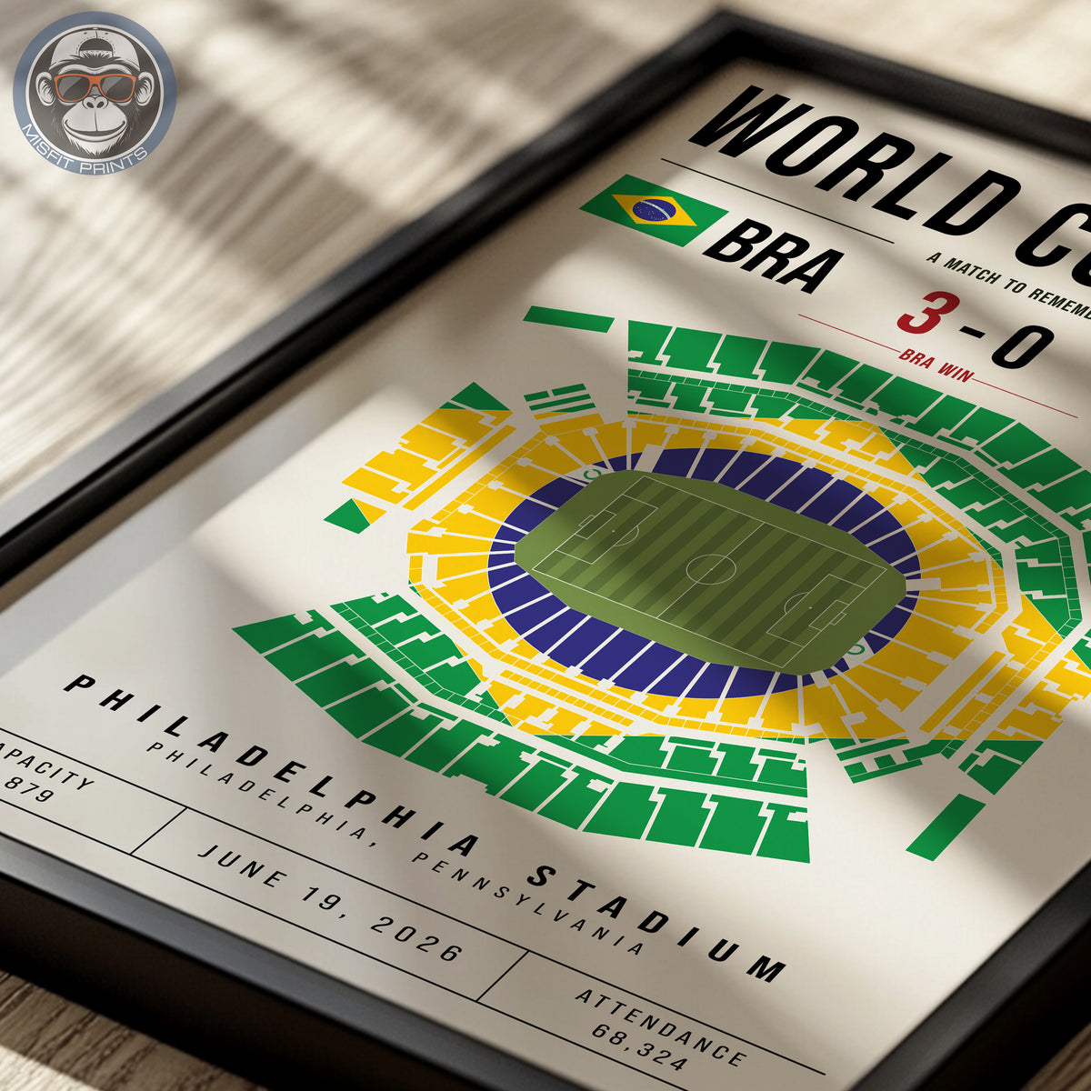 Brazil vs. Haiti World Cup Match Poster