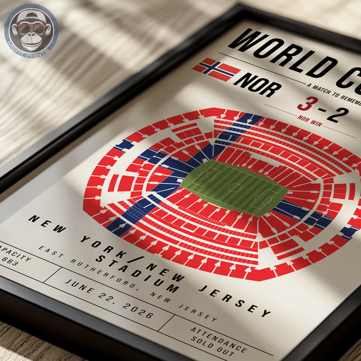 Norway vs. Senegal World Cup Match Poster