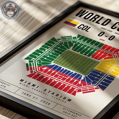 Colombia vs. Portugal World Cup Match Poster