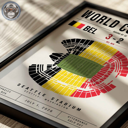 Belgium vs. Senegal World Cup Match Poster