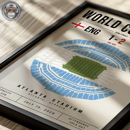 Argentina vs. England World Cup Match Poster