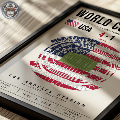 USA vs. Paraguay World Cup Match Poster