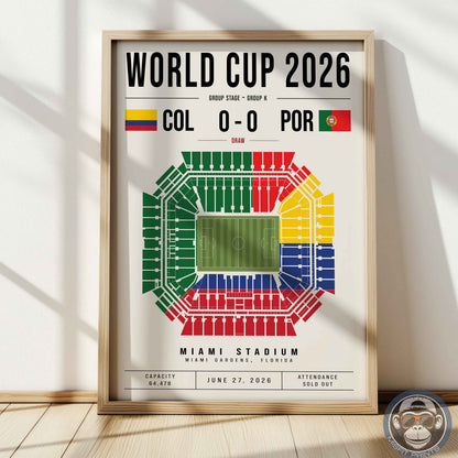 Colombia vs. Portugal World Cup Match Poster