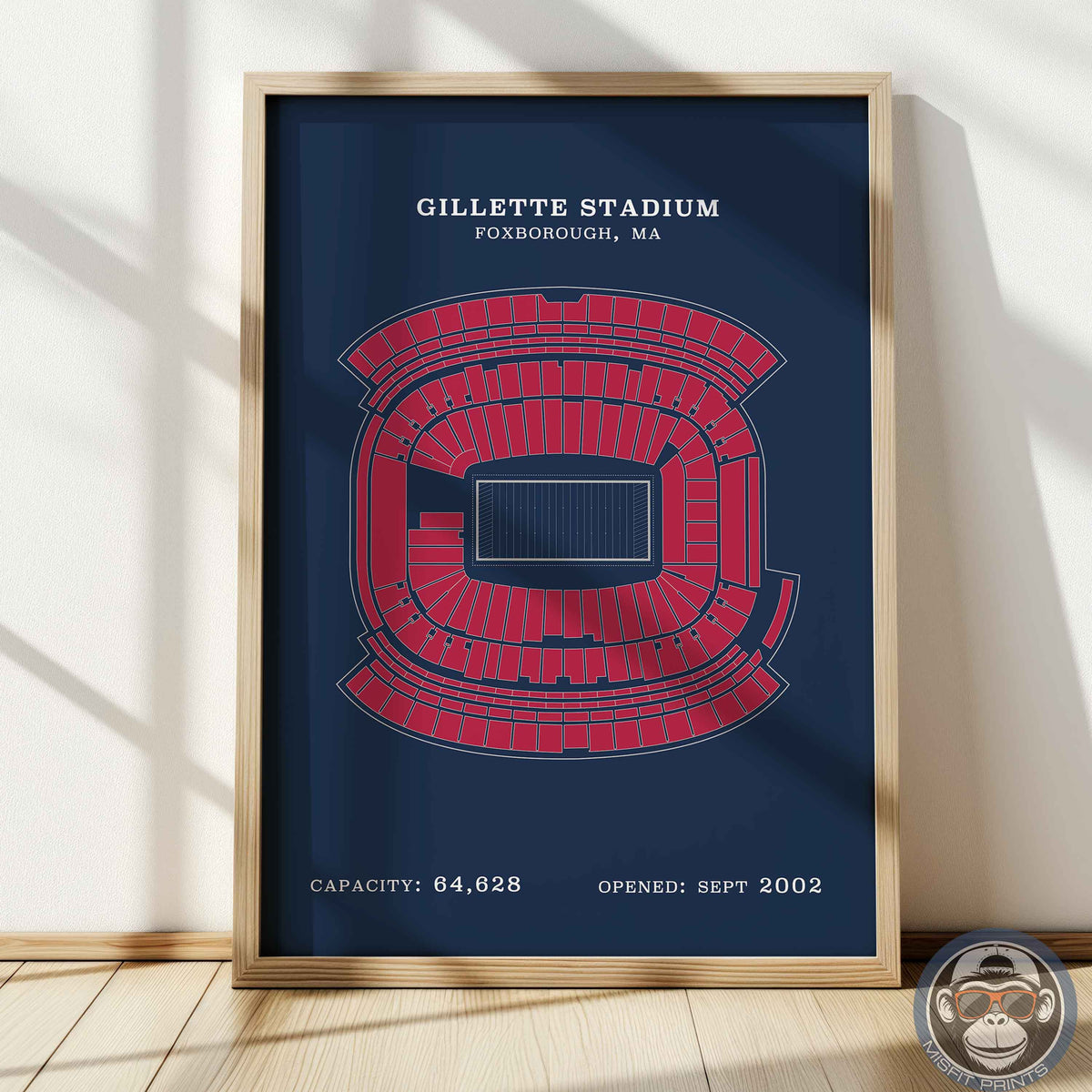 Gillette Stadium - No Border Print